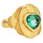 AGL Certified Heart Colombian 3.00carat  Emerald 18K Gold Statement Ring|Dover Jewelry|