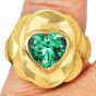 AGL Certified Heart Colombian 3.00carat  Emerald 18K Gold Statement Ring|Dover Jewelry|