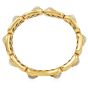 Marina B Circa 1980 Mother of Pearl 18K Gold Link Cuff Bracelet|Dover Jewelry|