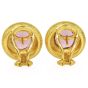 Tiffany & Co. Paloma Picasso Pink Topaz 18K Gold Button Clip-On Earrings|Dover Jewelry|