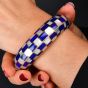 Tiffany & Co.  lapis  lazuli  Mother of Pearl 18K Gold l Bangle Bracelet