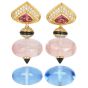 Marina B Blue 'pneu' Tourmalines Diamond 18k Gold Dangle Drop Earringss|Dover Jewelry|