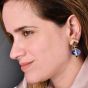Marina B Blue 'pneu' Tourmalines Diamond 18k Gold Dangle Drop Earrings