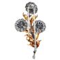 Mario Buccellati Antique 18K Two-Tone Sapphire Flower Brooch |Dover Jewelry|