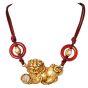 Kieselstein-Cord Foo Dog Diamond 18K Gold Oriental Pendant Necklace|Dover Jewelry|