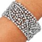 Estate 28.50 carats Diamond 18K White Gold Wrap Bracelet|Dover Jewelry|