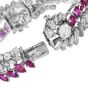 Vintage  Ruby 27.70carats Diamond Platinum Floral Wrap Bracelet |Dover Jewelry|