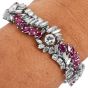 Vintage  Ruby 27.70carats Diamond Platinum Floral Wrap Bracelet |Dover Jewelry|