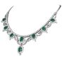 Ornate Emerald Diamond 18K Gold Fringe Necklace|Dover Jewelry|