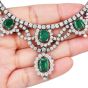 Ornate Emerald Diamond 18K Gold Fringe Necklace|Dover Jewelry|