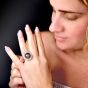 18K White Gold South Sea Pearl 2.82cts Diamond Halo Cocktail Ring|Dover Jewelry|