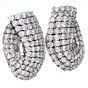 Estate 11.30 carats Diamond 18K White Gold Wrap Earrings|Dover Jewelry|