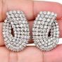 Estate 11.30 carats Diamond 18K White Gold Wrap Earrings|Dover Jewelry|