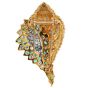 Tiffany & Co. Diamond Emerald 18K Gold Sea Conch Shell Brooch|Dover Jewelry|