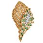 Tiffany & Co. Diamond Emerald 18K Gold Sea Conch Shell Brooch|Dover Jewelry|