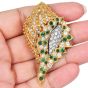 Tiffany & Co. Diamond Emerald 18K Gold Sea Conch Shell Brooch|Dover Jewelry|