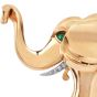 Vintage Mauboussin Happy Elephant Diamond Emerald Gold Pin|Dover Jewelry|
