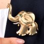 Vintage Mauboussin Happy Elephant Diamond Emerald Gold Pin|Dover Jewelry|
