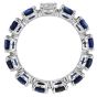 Classic Sapphire Diamond 18K Gold Eternity Band Ring|Dover Jewelry|