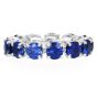 Classic Sapphire Diamond 18K Gold Eternity Band Ring|Dover Jewelry|