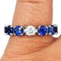 Classic Sapphire Diamond 18K Gold Eternity Band Ring|Dover Jewelry|