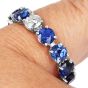 Classic Sapphire Diamond 18K Gold Eternity Band Ring|Dover Jewelry|