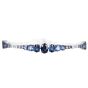 Estate Sapphire Diamond 18K Ombre Link Tennis Bracelet 