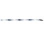 Estate Sapphire Diamond 18K Ombre Link Tennis Bracelet 