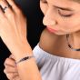 Estate Sapphire Diamond 18K Ombre Link Tennis Bracelet 