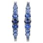 Estate Sapphire Diamond 18K Ombre Inside Out Hoop Earrings|Dover Jewelry|