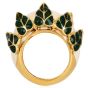 David Webb 18K Gold Enamel Leaf Dome Statement Ring|Dover Jewelry|
