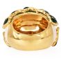 David Webb 18K Gold Enamel Leaf Dome Statement Ring|Dover Jewelry|