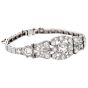 Antique Old European Diamond Platinum Filigree Line Bracelet|Dover Jewelry|