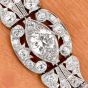 Antique Old European Diamond Platinum Filigree Line Bracelet|Dover Jewelry|