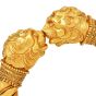 Vintage  Lion’s Head 22K Yellow Gold Cuff Bangle Bracelet