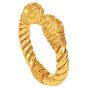 Vintage  Lion’s Head 22K Yellow Gold Cuff Bangle Bracelet