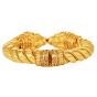 Vintage  Lion’s Head 22K Yellow Gold Cuff Bangle Bracelet