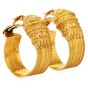 Vintage Greek  21K Gold Lion Head Hoops|Dover Jewelry|