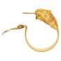 Vintage Greek  21K Gold Lion Head Hoops|Dover Jewelry|