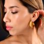 Vintage Greek  21K Gold Lion Head Hoops|Dover Jewelry|