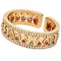 Cartier French Tanjore Diamond Gemstone 18K Bangle|Dover Jewelry|