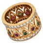 Vintage Cartier Tanjore Diamond Ruby Emerald 18K Ring|Dover Jewelry|
