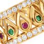 Vintage Cartier Tanjore Diamond Ruby Emerald 18K Ring|Dover Jewelry|