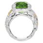 GIA 20.51ct Peridot Diamond Platinum & 18K Gold Statement Ring