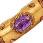 Vintage Buccellati Amethyst 18K Gold Statement Cuff Bangle|Dover Jewelry|