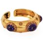 Vintage Buccellati Amethyst 18K Gold Statement Cuff Bangle|Dover Jewelry|