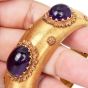 Vintage Buccellati Amethyst 18K Gold Statement Cuff Bangle|Dover Jewelry|