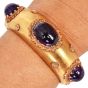 Vintage Buccellati Amethyst 18K Gold Statement Cuff Bangle|Dover Jewelry|