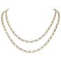 Buccellati Curb Chain 18K Two Tone Gold Long Necklace|Dover Jewelry|