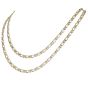 Buccellati Curb Chain 18K Two Tone Gold Long Necklace|Dover Jewelry|